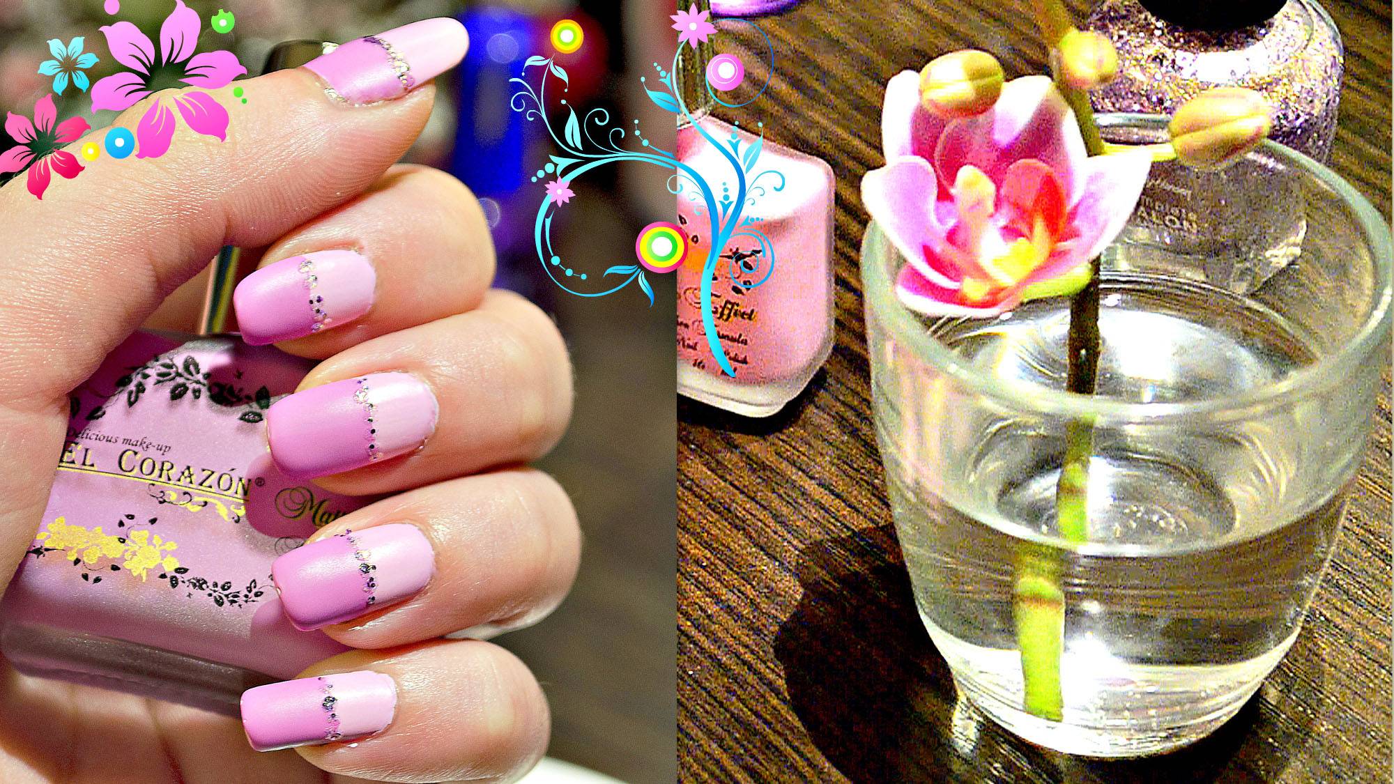 Идея нежного маникюра с лаками El corazon и SallyHansen 2015 смотреть онлайн