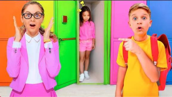 Диана и Рома - Картонная Школа и другие Школьные Приключения