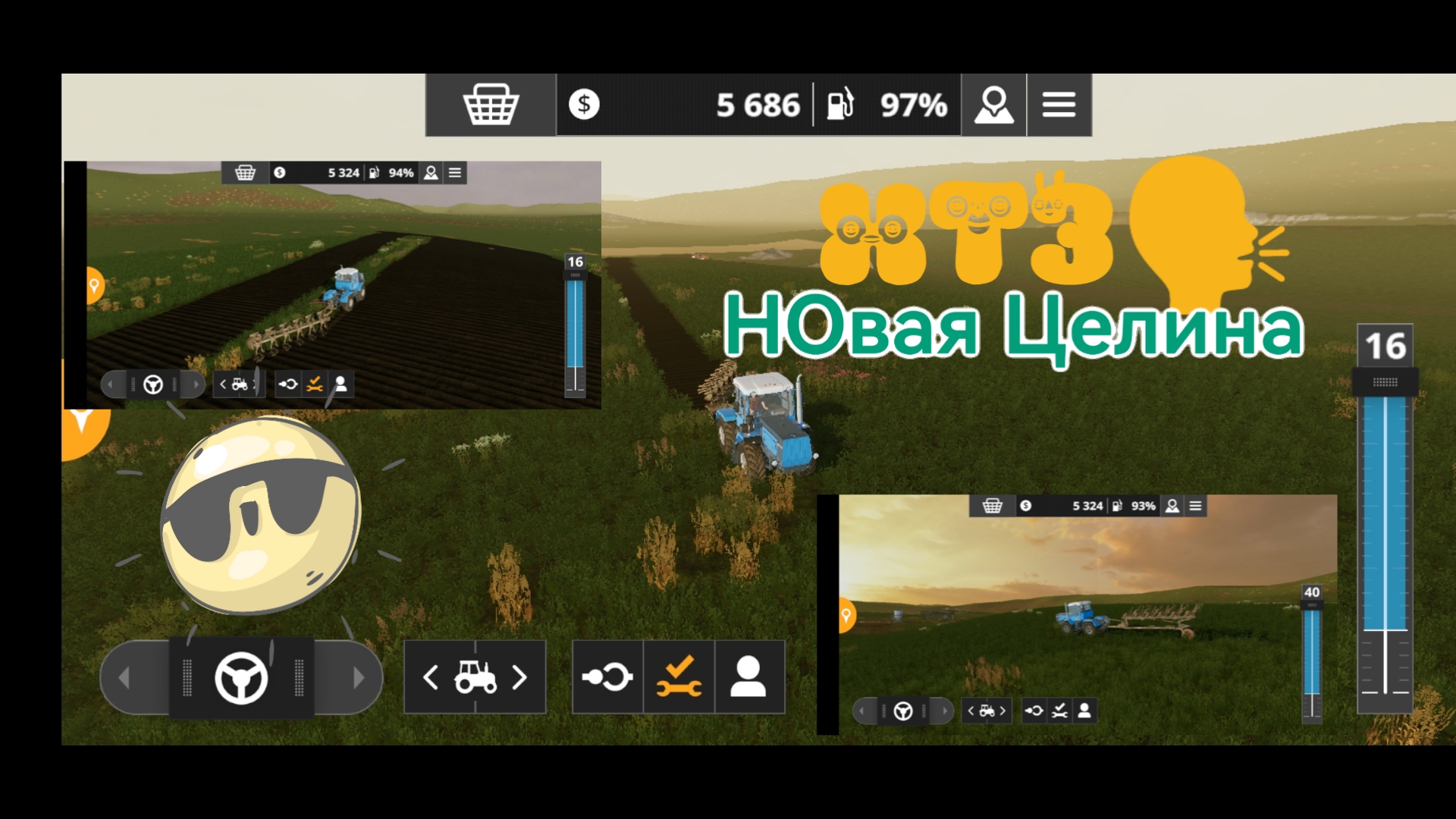 ХТЗ и новая целина 🌱распахиваю еще одно поле 😎хочу больше владений и заработка💰💷#fs20 смотреть онлайн