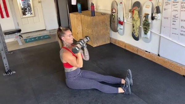 Жим Арнольда сидя на полу / Floor Seated Arnold Press