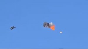 Перехват дрона Shahed-136 израильским F-16