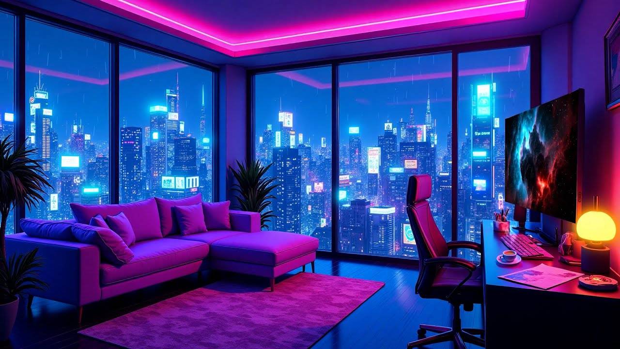 Relaxing Lofi Melodies for Deep Focus ☔ 90's Chill Lofi Vibes Study & Work 🌆 Lofi Rain Playlist смотреть онлайн