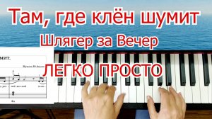 Там Где Клён Шумит На Пианино Шлягер за Вечер ЛЕГКО ПРОСТО