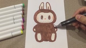 Как нарисовать Лабубу DUODUO How to draw Labubu DUODUO😍⭐