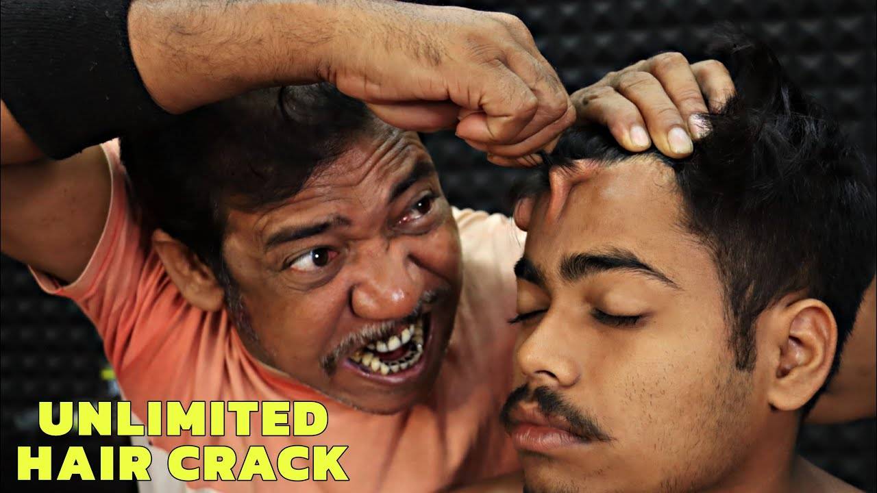 Unlimited Hair Cracking by Asim Barber ｜ Head Massage & Neck Cracking ｜ Spine Cracking ｜ ASMR смотреть онлайн