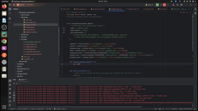 Подсчет записей с помощью Search Count в Odoo 17 смотреть онлайн