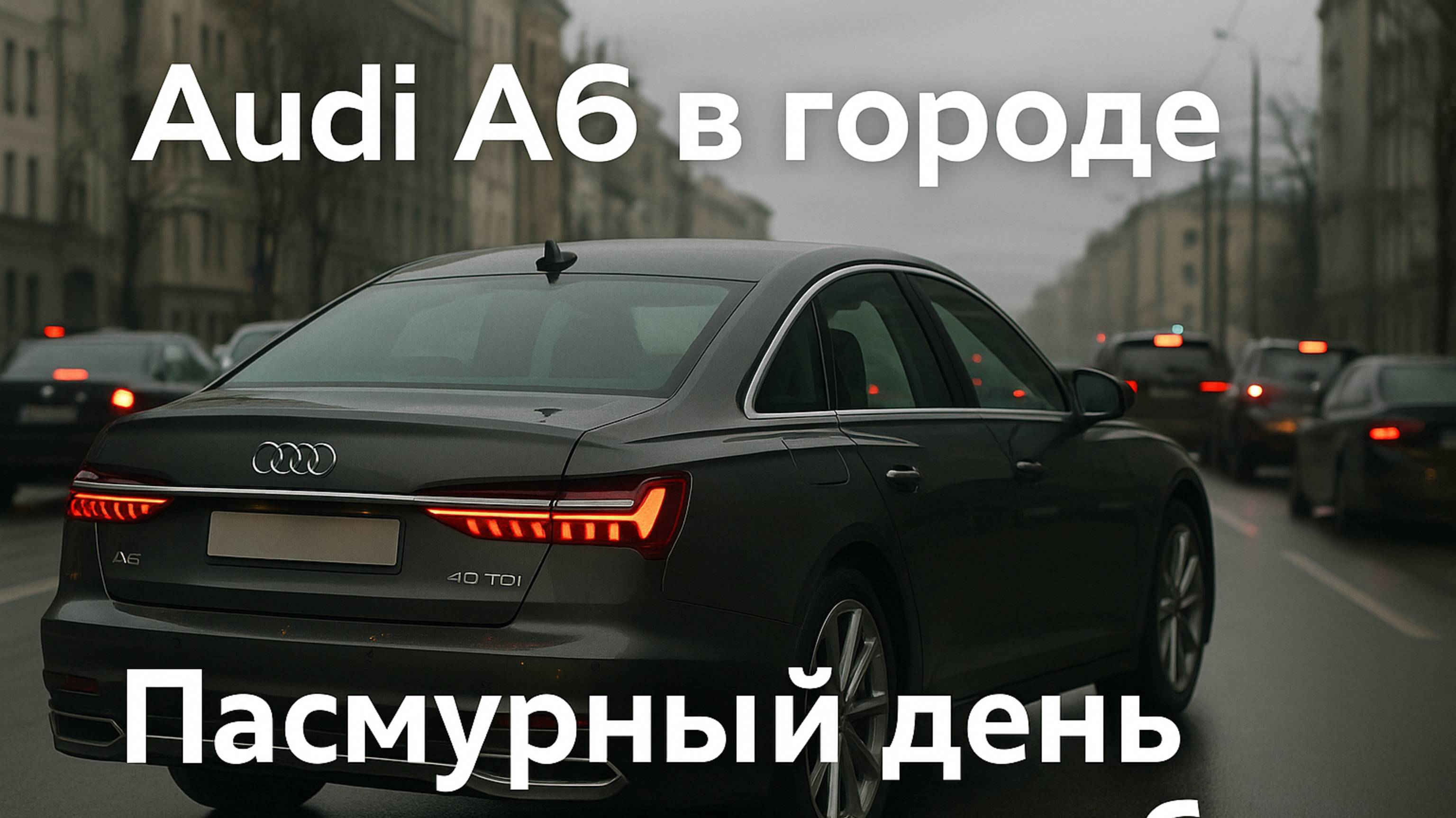 Audi A6 в городе | Пасмурный день начинается с пробки