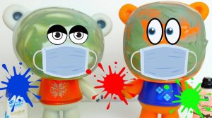 Ми-ми-мишки с маской на лице. Кеша и Тучка из мультика решили стать еще красивее.