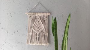 Макраме мастер класс для начинающих - мини панно " Кипарис"