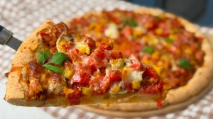 Моя «ленивая» пицца. Попробовала однажды приготовить из того, что было в холодильнике