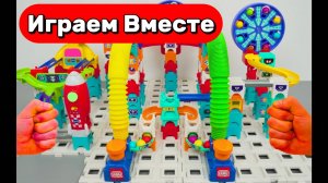 Развивающий конструктор-горки ВИТЕХ для детей ! Строим и запускаем шарики ! АСМР видео для детей