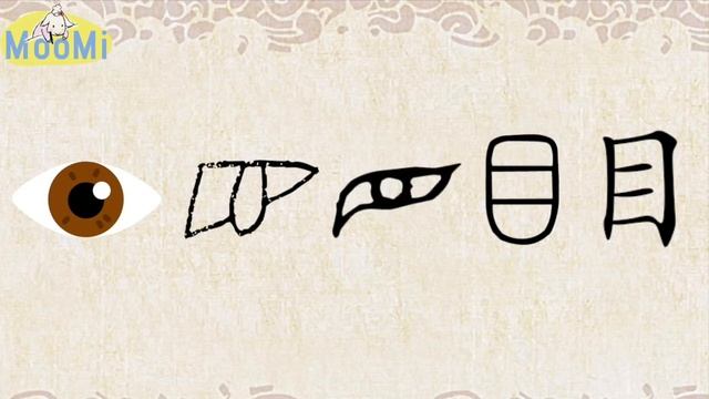 Chinese Character Evolution and Strokes mu ⧸ eye, look, division, topic смотреть онлайн