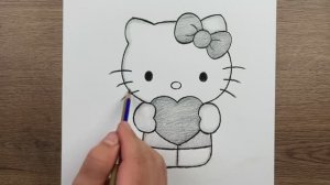 Как нарисовать Hello kitty шаг за шагом для начинающих карандашом
