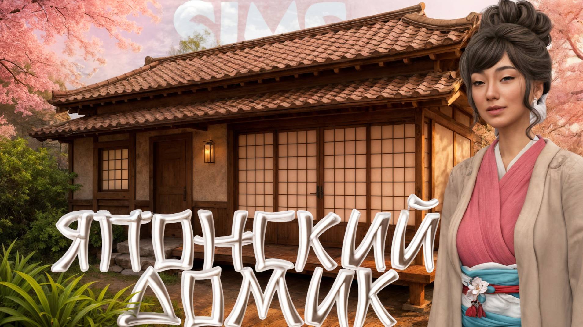 ЯПОНСКИЙ ДОМИК 🏮 В SIMS 🏮 МЕСТО ДЛЯ РЕЛАКСА смотреть онлайн