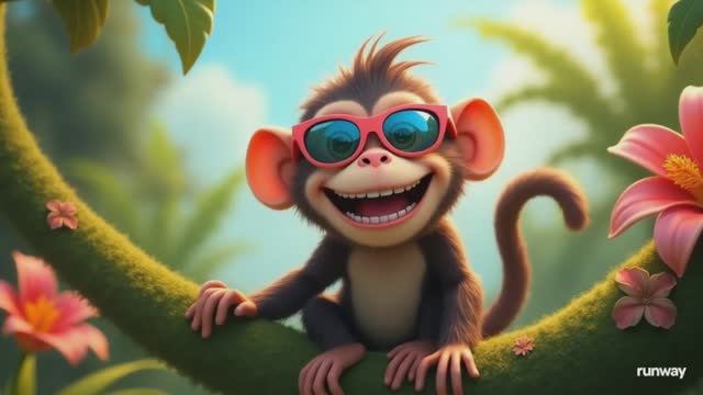 Детский мультик У-у, А-а! 🐵 Весёлая песенка про обезьянку смотреть онлайн