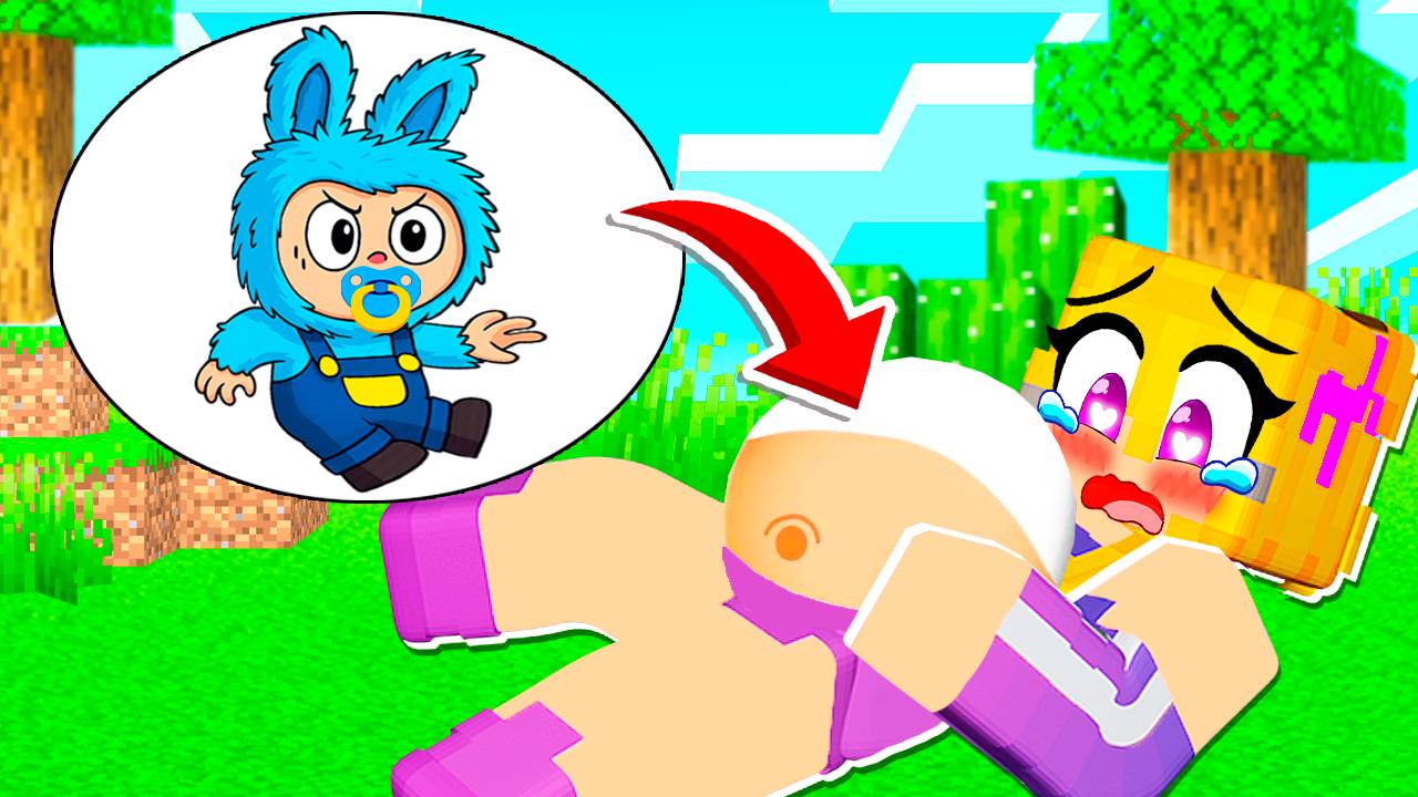 😨 МОЯ ДЕВУШКА БЕРЕМЕННА и РОДИЛА ЛАБУБУ в МАЙНКРАФТ