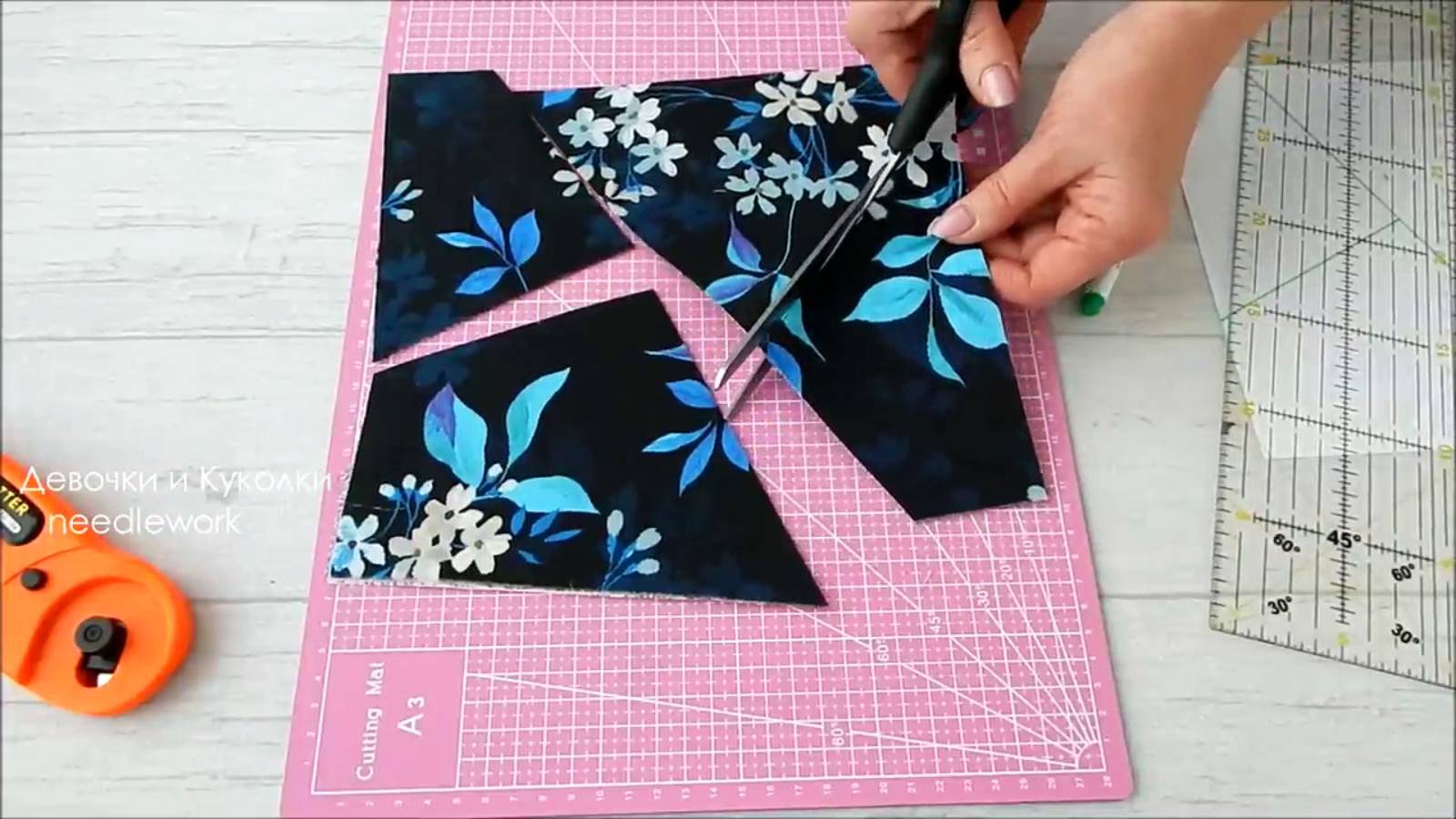 Хитрости пэчворка. Что получится если разрезать четыре квадрата. Лоскутное шитьё для начинающих.