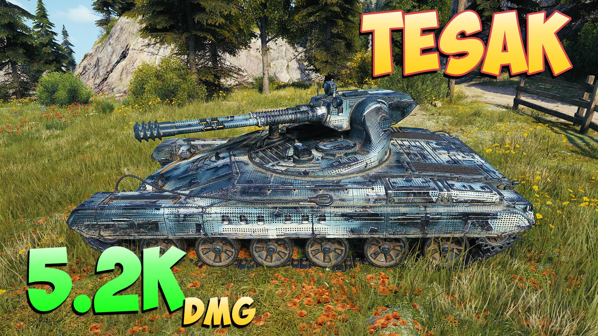 Tesak - 8 Фрагов 5.2K Урона - 1 vs 4! - Мир Танков