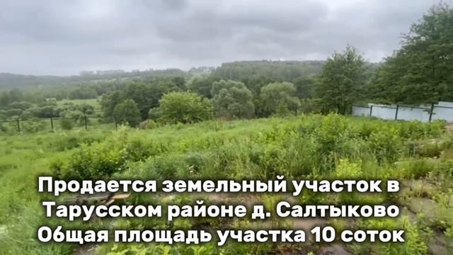 Продается земельный участок в Тарусском районе д. Салтыково. Общая площадь участка 10 соток смотреть онлайн
