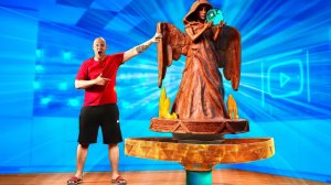 МЫ СДЕЛАЛИ ГИГАНТСКУЮ ШОКОЛАДНУЮ СТАТУЮ ВЕСОМ 320 КИЛОГРАММ