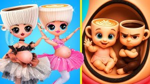 Балерина Капучино и Эспрессона Сеньора станут мамочками! Поделки для сестричек ЛОЛ
