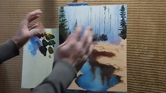 Яркий весенний пейзаж с березами часть #1 живопись маслом для начинающих|уроки рисования 2023 смотреть онлайн