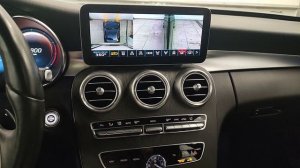 Система кругового обзора для Mercedes C класс на штатный монитор