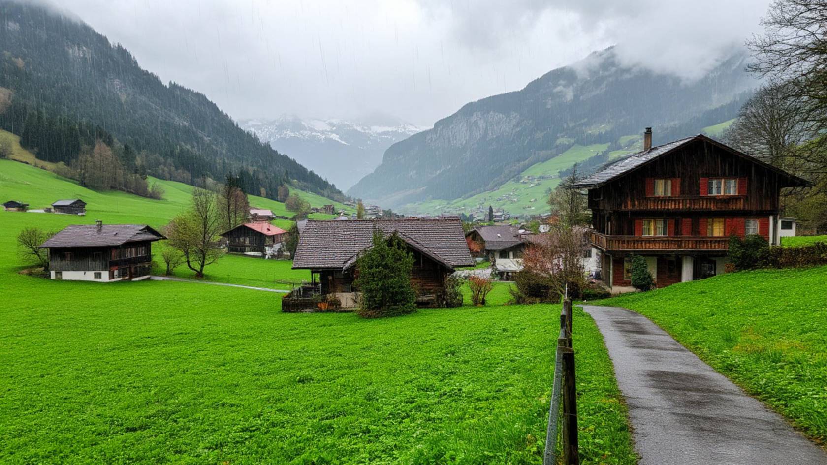 Прогулка под дождём по самой красивой швейцарской деревне, сказочная Швейцария | #шариклайф смотреть онлайн