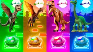 Динозавры - Мультики про Динозавров | МУЛЬТФИЛЬМЫ ДИНОЗАВРЫ в Tiles Hop 80 серия