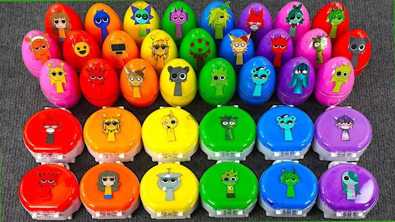 Мультики для малышей. Перемешиваем глину Спрунки и слайм. Мультики для детей смотреть онлайн смотреть онлайн