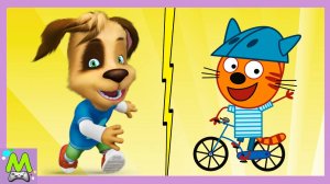 Три Кота против Барбоскиных.Догонялки Наперегонки с Мультгероями.Кто Самый Быстрый