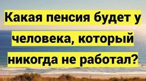 Какая пенсия будет у человека, который никогда не работал