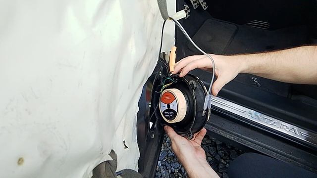 замена штатной акустики в Опель Антара на колонки от Dl audio piton 165 comp