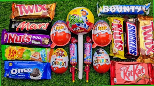 Мультики про конфетки. Сладкие киндер сюрпризы, шоколадки и чупа чупсы. Мультики онлайн для малышей