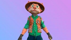 кот рыбак идл анимация