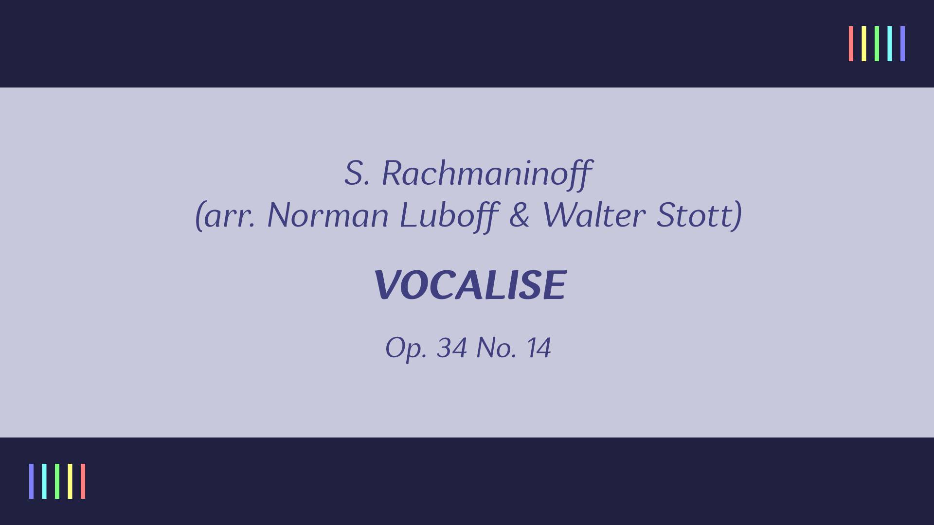 Norman Luboff Choir — Vocalise (Rachmaninoff)