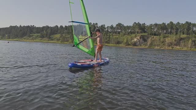 Часть 3 Обзор, 1 урок винсёрфинга #SUP-доска #SIRENA MALIBU с #парусом Kelpie 24 #САП #wind #sup смотреть онлайн