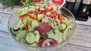 Летний Вкусный салат из овощей Без майонеза! Весь секрет в заправке