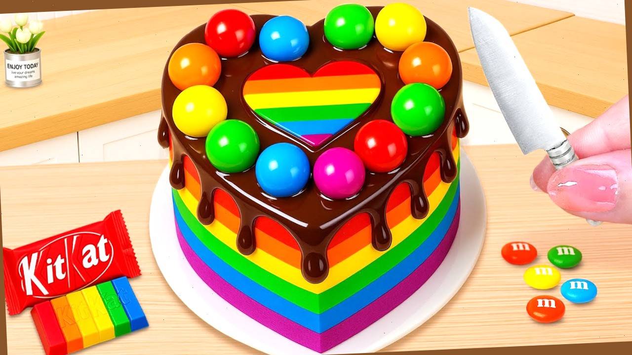 Мультики для малышей 🐙🔥 Радужный шоколадный торт в форме сердца 🍭🌈 Мультики для детей. смотреть онлайн