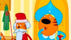 ТРИ КОТА - пазл Дед Мороз и Снегурочка - Игровой мультик для детей