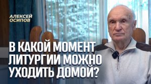 В какой момент литургии можно уходить домой? / А.И. Осипов
