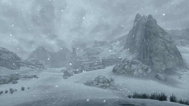 SKYRIM Ambient Music & Ambience Snowy Solstheim Relaxing Gaming смотреть онлайн