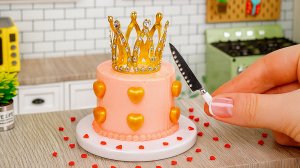 Трендовый Мини Торт с Короной 👑🤩 Необычное Украшение Мини Торта 🍰 Мини Кухня