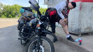 Парень поехал в Горный Алтай на мопеде Альфа