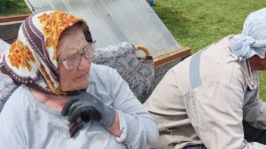 Старая коса работает ,косим второй день .