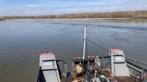 Спуск по Катуни речного буксира-толкача - Навигация 2024 (28 апреля) *без музыки*