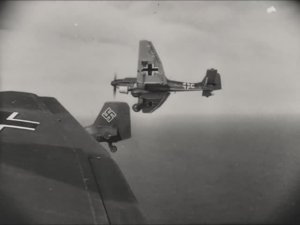 Junkers Ju-87 Stuka dive bombers in action in 1940
