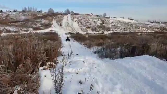 Зимние покатушки по мото треку