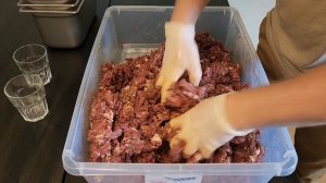 домашняя колбаса из говядины.