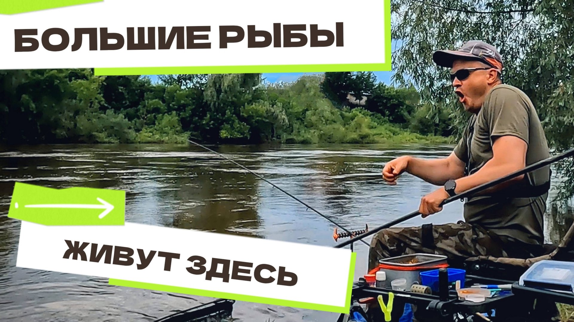 Огромный ЛЕЩ клюнул под берегом! Фидер на сильном течении. Поклёвки на фидер. Рыбалка 2025 смотреть онлайн